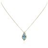 Image 1 : 14KT Yellow Gold 2.48 ctw Topaz and Diamond Pendant With Chain