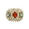 Image 1 : 14KT Yellow Gold 3.32 ctw Sapphire and Diamond Ring