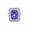 Image 1 : 14KT White Gold 5.13 ctw Tanzanite and Diamond Ring
