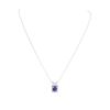 Image 1 : 14KT White Gold 1.63 ctw Tanzanite and Diamond Pendant With Chain