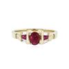 Image 1 : 14KT Yellow Gold 0.63 ctw Ruby and Diamond Ring