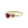 Image 2 : 14KT Yellow Gold 0.63 ctw Ruby and Diamond Ring
