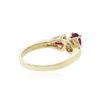Image 3 : 14KT Yellow Gold 0.63 ctw Ruby and Diamond Ring