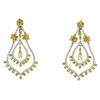 Image 1 : 18KT Two Tone Gold 3.54 ctw Diamond Dangle Earrings