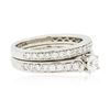 Image 2 : 18KT White Gold 0.67 ctw Diamond Ring Wedding Set