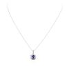 Image 1 : 14KT White Gold 1.36 ctw Tanzanite and Diamond Pendant With Chain