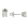 Image 2 : 14KT White Gold 1.00 ctw Diamond Solitaire Earrings