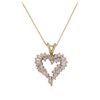 Image 1 : 14KT Yellow Gold 1.00 ctw Diamond Heart Pendant With Chain