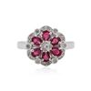 Image 1 : 14KT White Gold 1.06 ctw Ruby and Diamond Ring