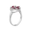 Image 3 : 14KT White Gold 1.06 ctw Ruby and Diamond Ring
