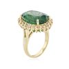 Image 3 : 14KT Yellow Gold 9.11 ctw Emerald and Diamond Ring
