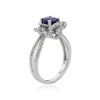 Image 3 : 18KT White Gold 0.73 ctw Sapphire and Diamond Ring