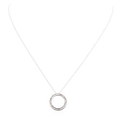 10KT White Gold 0.35 ctw Diamond Pendant With Chain