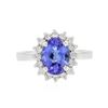 Image 1 : 14KT White Gold 2.37 ctw Tanzanite and Diamond Ring