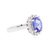 Image 2 : 14KT White Gold 2.37 ctw Tanzanite and Diamond Ring