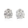Image 1 : 14KT White Gold 1.60 ctw Diamond Stud Earrings
