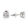 Image 2 : 14KT White Gold 1.60 ctw Diamond Stud Earrings