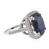 Image 2 : 14KT White Gold 12.33 ctw Sapphire and Diamond Ring