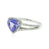 Image 2 : 14KT White Gold 1.72 ctw Tanzanite and Diamond Ring