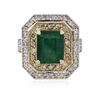 Image 1 : 14KT White Gold 3.75 ctw Emerald and Diamond Ring