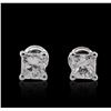 Image 1 : 14KT White Gold 1.52 ctw Diamond Solitaire Earrings