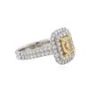 Image 2 : 18KT Two-Tone Gold 2.35 ctw Fancy Yellow Diamond Ring