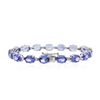 Image 2 : 14KT White Gold 21.76 ctw Tanzanite and Diamond Bracelet