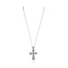 Image 2 : 14KT White Gold 1.50 ctw Diamond Cross Pendant With Chain
