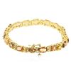 Image 2 : 14KT Yellow Gold 15.58 ctw Multicolor Sapphire and Diamond Bracelet