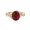 Image 1 : 14KT Yellow Gold 3.95 ctw Ruby and Diamond Ring