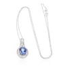 Image 1 : 14KT Two-Tone Gold 6.58 ctw Tanzanite and Diamond Pendant With Chain