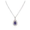 Image 1 : 14KT White Gold 9.64 ctw Tanzanite and Diamond Pendant With Chain