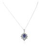Image 2 : 14KT White Gold 2.73 ctw Tanzanite and Diamond Pendant With Chain