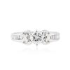 Image 1 : Platinum 0.60 ctw Diamond Ring