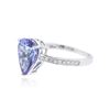 Image 2 : 18KT White Gold 3.52 ctw Tanzanite and Diamond Ring
