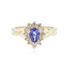 Image 1 : 14KT Yellow Gold 0.50 ctw Tanzanite and Diamond Ring
