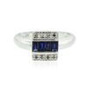 Image 1 : 14KT White Gold 0.20 ctw Sapphire and Diamond Ring