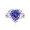 Image 1 : 14KT White Gold 5.22 ctw Tanzanite and Diamond Ring