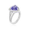 Image 3 : 14KT White Gold 5.22 ctw Tanzanite and Diamond Ring