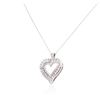 Image 3 : 10KT White Gold 0.50 ctw Diamond Heart Pendant With Chain