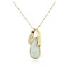 Image 2 : 14KT Yellow Gold 2.31 ctw Opal and Diamond Pendant With Chain