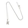 Image 1 : 14KT White Gold 0.07 ctw Diamond Pendant With Chain