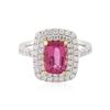 Image 1 : 14KT Two-Tone Gold 1.92 ctw Tourmaline and Diamond Ring