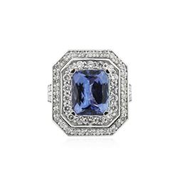 14KT White Gold 2.74 ctw Tanzanite and Diamond Ring