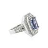 Image 2 : 14KT White Gold 2.74 ctw Tanzanite and Diamond Ring