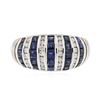 Image 1 : 14KT White Gold 1.43 ctw Sapphire and Diamond Ring