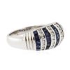 Image 2 : 14KT White Gold 1.43 ctw Sapphire and Diamond Ring