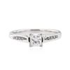 Image 1 : 14KT White Gold 0.66 ctw Diamond Ring