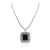 Image 2 : 18KT White Gold GIA Certified 43.74 ctw Tanzanite and Diamond Necklace