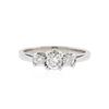 Image 1 : 14KT White Gold 0.52 ctw Diamond Ring